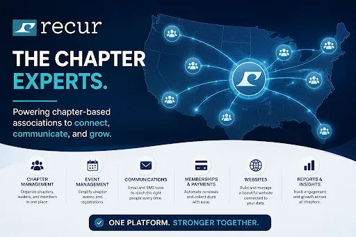 Recur association management software built for chapters